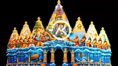 स्वर्ण शीश महल और चांदी के सिंहासन में विराजेंगी नैला की माता रानी: अमेरिका के अक्षरधाम मंदिर जैसा भव्य भवन, 8 प्रोजेक्टरों से दिखेगा शिव तांडव व विष्णु मंदिर 9 IMG 20261005 WA0014